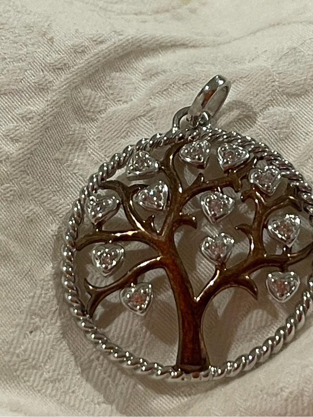 Vintage OROVIVO 1856 Sterling Silver .925 Tree of Life Pendant with Box unworn
